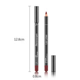 12 Pçs/set Lápis À Prova D' Água Conjunto de Batom Caneta Matte Lip Liner Canetas de Maquiagem de Longa Duração Fácil de Usar Copo Antiaderente Kits de Cosméticos