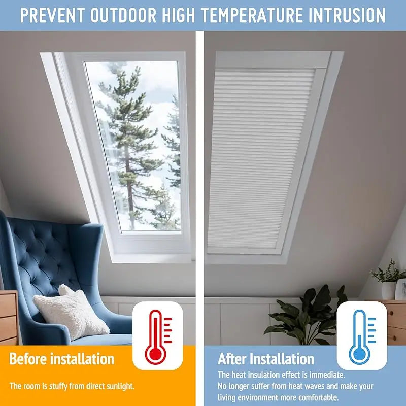 Custom Window Blinds Reduce Noise And Keep Warm Integrate Intelligent Control Motorized Skylight Cellular Blinds For Windows