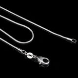 925 Sterling Silver Women Necklace, Silver Fashion Jewelry Snake Chain 1mm Necklace 16 18 20 22 24" 