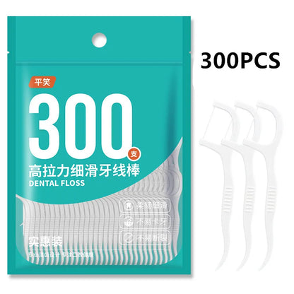 Bolsa de 1/2/5 Hilo Dental Desechable Palillos de Hilo Dental Limpieza Interdental Cepillo Interdental Palillos de Hilo Dental Cuidado Bucal