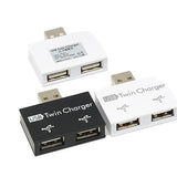 Divisor de interfaz de datos de carga USB 1/2, extensor de corriente USB de doble puerto, adaptador de concentrador de cabezal OTG