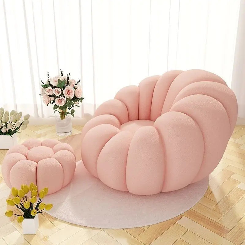Lazy sofa, small sofa for lying down and sleeping, bedroom balcony leisure chair, cream style lazy chair, tatami chair