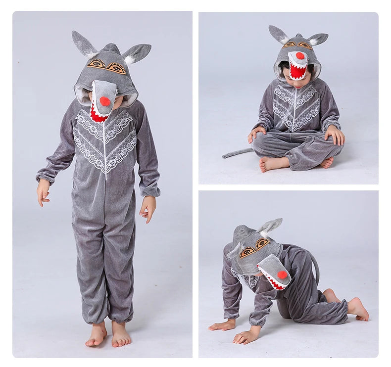 Chinese Zodiac Performance Costumes Children's Animal Performance Costumes for Children's Day Kindergarten Tiger Rabbit Monkey Dog