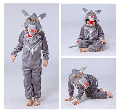 Chinese Zodiac Performance Costumes Children Animal Performance Costumes for Children Day Kindergarten Tiger Rabbit Monkey Dog