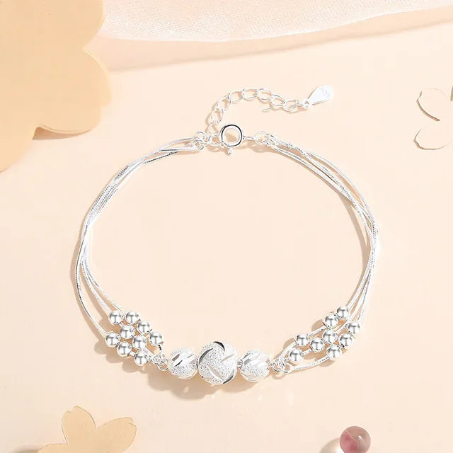 925 Sterling Silver Pearl Bracelet for Women, French Bracelets, Blue Crystal, Wedding Party Jewelry, Luxury Designer, Fashion 
