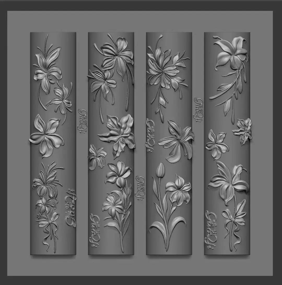 1pc Bowknot Candles Jellyfish Shell Rose Leaf  3D Acrylic Mold Nail Art Decoration Nails DIY Design Silicone  Nails Mold