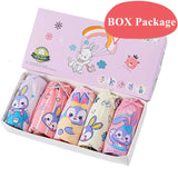 5 paquetes/caja de ropa interior para niños, bragas triangulares de algodón suave con dibujos de Mickey, transpirables, caja de regalo.