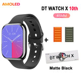 DT Watch 10 Smartwatch DT Watch X AMOLED 46mm Screen Video Play Local Music 4GB NFC ChatGPT Compass Smartwatch For Apple Android