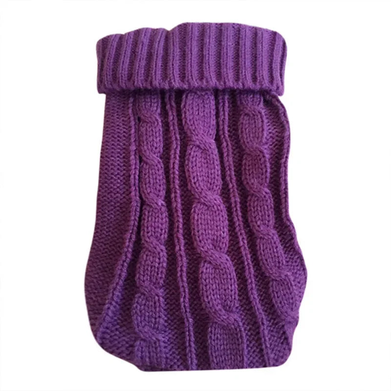 Roupa tricotada de inverno para cães pequenos e médios, suéter Chihuahua Puppy, suéter Yorkshire Pure Dog