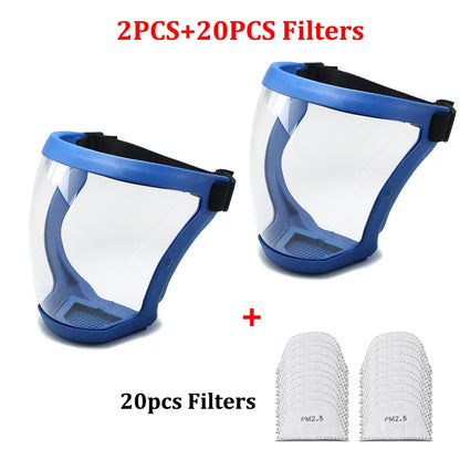 Máscara transparente da proteção facial, protetor facial, máscara protetora da segurança exterior, tampa principal, proteção do trabalho, splashproof