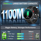 2026 New T-Rex3 Pro 1100mAh Battery Smart Watch GPS path 5ATM Waterproof Sports Run tracker Outdoors Compass Military Smartwatch
