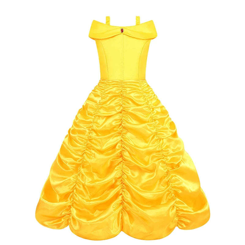 Children's Halloween Role Play Fairy Princess Belle Dress Xmas Carnival Masquerade Performance Birthday Party Fancy Girl Clothes