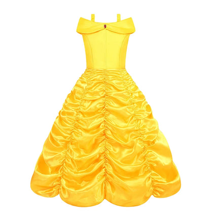 Children's Halloween Role Play Fairy Princess Belle Dress Xmas Carnival Masquerade Performance Birthday Party Fancy Girl Clothes