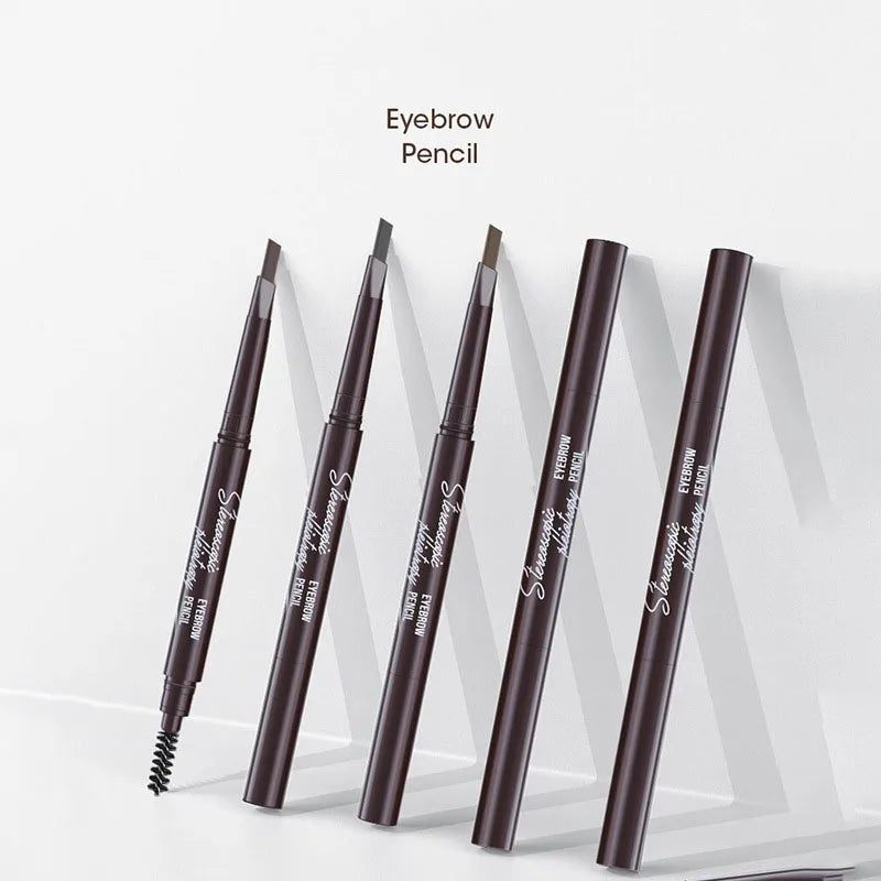 Waterproof Double-Headed Eyebrow Cosmetics Pencil 5 Colors Natural Long-Lasting Makeup Tattoo Paint for Eyebrows