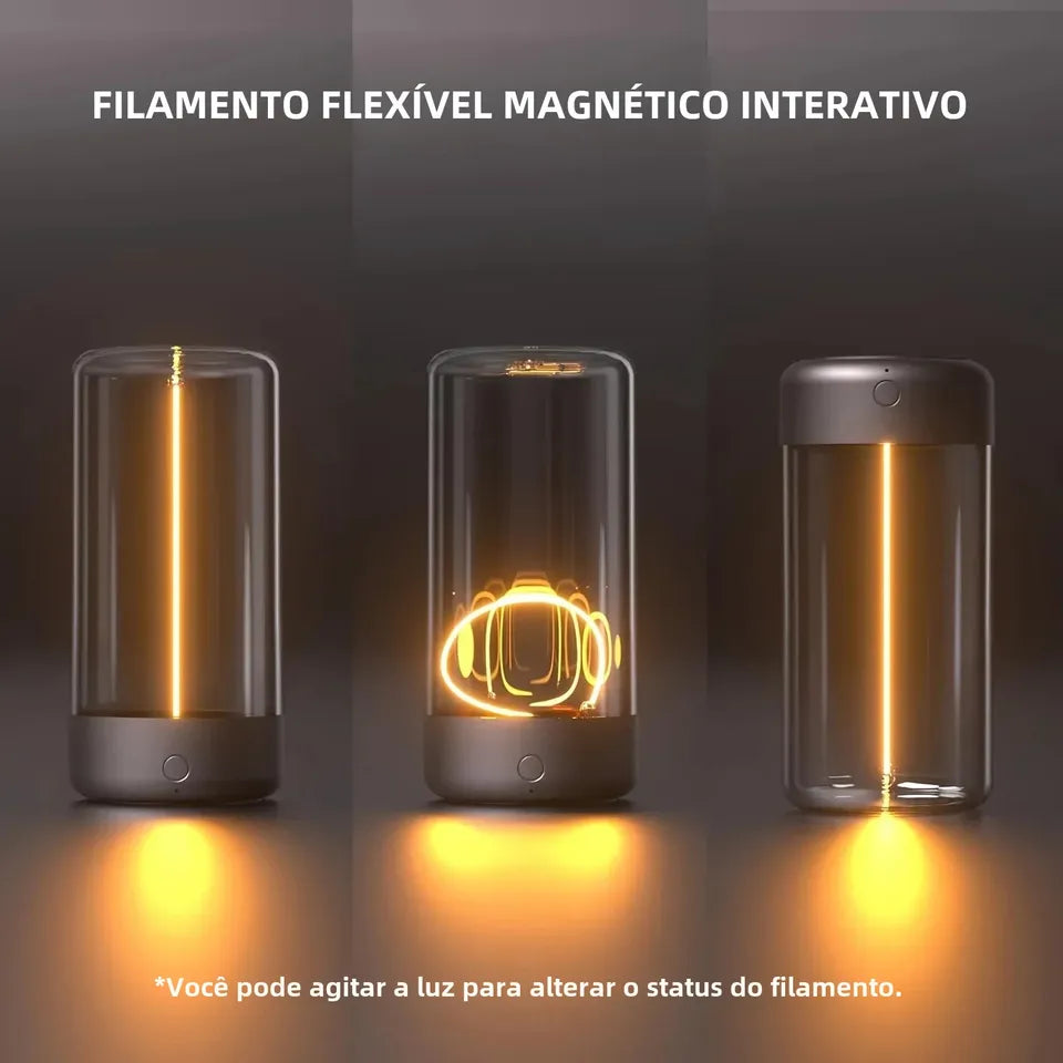 Fio quantum portátil luz magnética ambiente tipo-c carregamento, função de proteção para os olhos, quarto, estudo, camping, presente de natal
