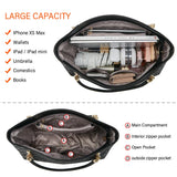 FOXER Genuine Leather Lady's Handbag Elegant Luxury Design Women Shoulder Bag Large Capacity Tote Bag Best Gift for Mom, Wife