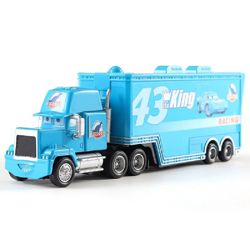 Disney Pixar Cars 2 3 Toys Lightning McQueen Truck Jackson Storm Uncle Mack 1:55 Diecast lorry trailer Model Child kids Gift