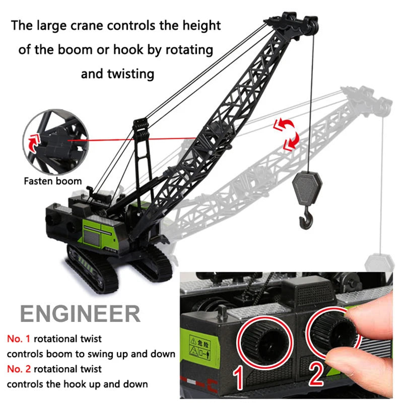 2 in 1 Toys for Boys Alloy Tractor Kids Excavator Bulldozer Miniature Truck Model Diecast Engineering Vehicle Children Gifts