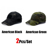 1/2pcs New Men's Camouflage Baseball Cap Breathable Sunscreen Hat Outdoor Sports Hunting Hiking Camping Beach Fishing Sun Hat