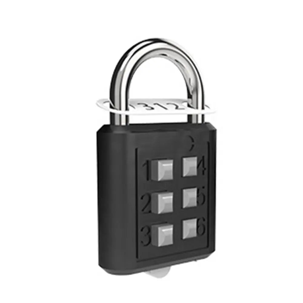 6 Digit Button Combination Password Lock Portable Travel Anti-theft Luggage Backpack Zipper Lock Dormitory Cabinet Padlock