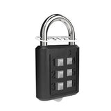 6 Digit Button Combination Password Lock Portable Travel Anti-theft Luggage Backpack Zipper Lock Dormitory Cabinet Padlock