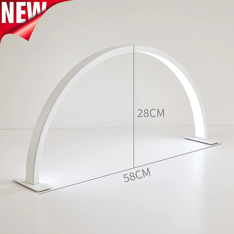 48W Half Moon Lamp For Nail Desk Dimmable 3000K-6000K Makeup Manicure Beauty Salon Touch Switch LED Light Half Moon Nail Lamp