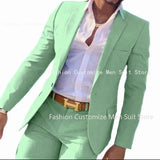 2 Pieces Beige Suit for Men Slim Fit Wedding Groom Tuxedo Groomsmen Suits Male Fashion Smoking Costume Homme Blazer with Pants