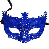 Máscara Veneziana de Baile de Máscaras com Glitter e Fitas para Mulheres – Estilo Misterioso para Halloween e Festas a Fantasia