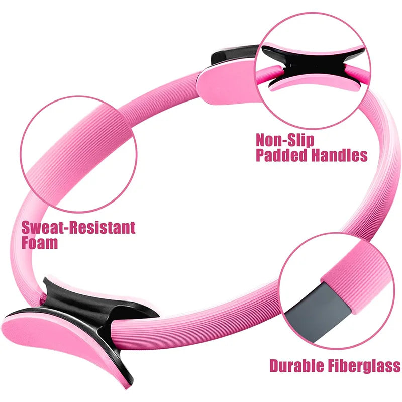 Aro de Pilates, Círculo Mágico de Fitness para Tonificar Muslos, Abdominales y Piernas, Entrenamiento de Resistencia, Deporte Corporal, Fitness, Yoga