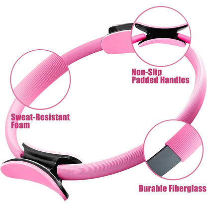 Aro de Pilates, Círculo Mágico de Fitness para Tonificar Muslos, Abdominales y Piernas, Entrenamiento de Resistencia, Deporte Corporal, Fitness, Yoga