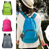 Outdoor Travel Lightweight Portable Foldable Backpack Love Print Folding Green Bag Ultralight Pack for Women Men Hiking Daypack