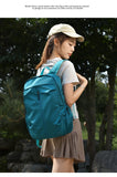 Unisex Foldable Expandable Nylon Backpack Lightweight Casual Large Capacity Multifunctional Outdoor Sports Travel Bag