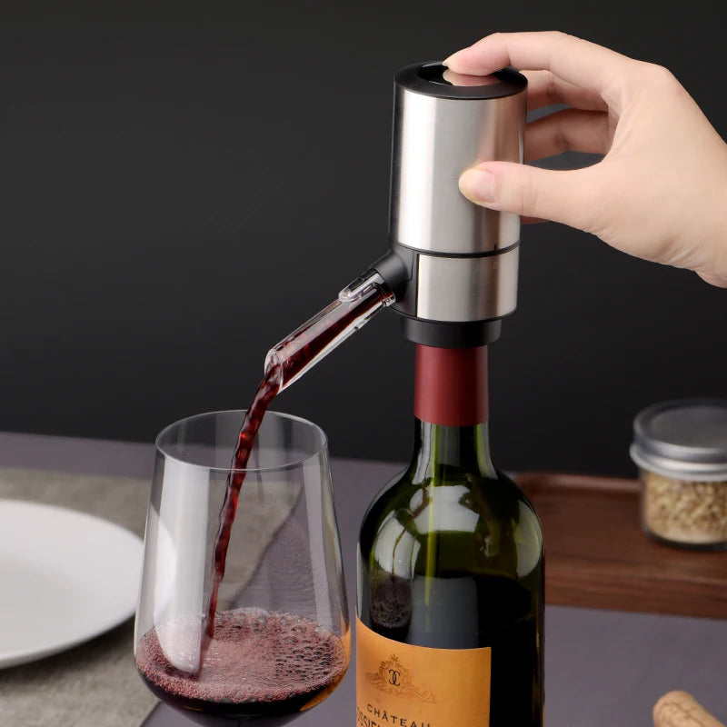 Decantador eléctrico USB Decantador eléctrico inteligente de vino tinto Decantador eléctrico neumático fácil de limpiar Dispensador de vino creativo