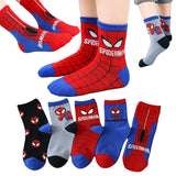 Disney Socks Kids Baby Socks Spiderman Cartoon Anime Hero Cotton Boys Tube Sock Children Autumn Winter Kids Socks Random 1pairs