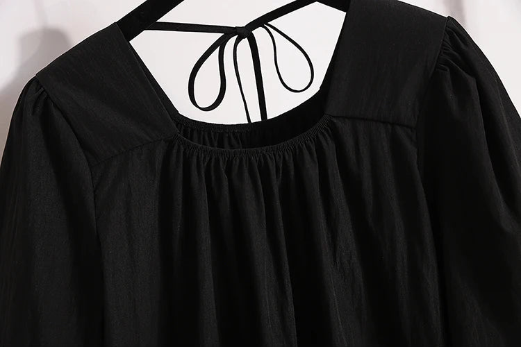 Plus Size Shirts & Blouses Women Summer 2025 New Arrival Korean Fashion Tops Short Puff Sleeve Loose Sweet Blouse Woman L-4XL