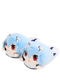 Zapatillas de casa de pareja de dibujos animados, zapatillas de felpa de soldado evangélico del nuevo siglo, zapatillas de algodón de otoño e invierno de animación de Rei Ayanami 