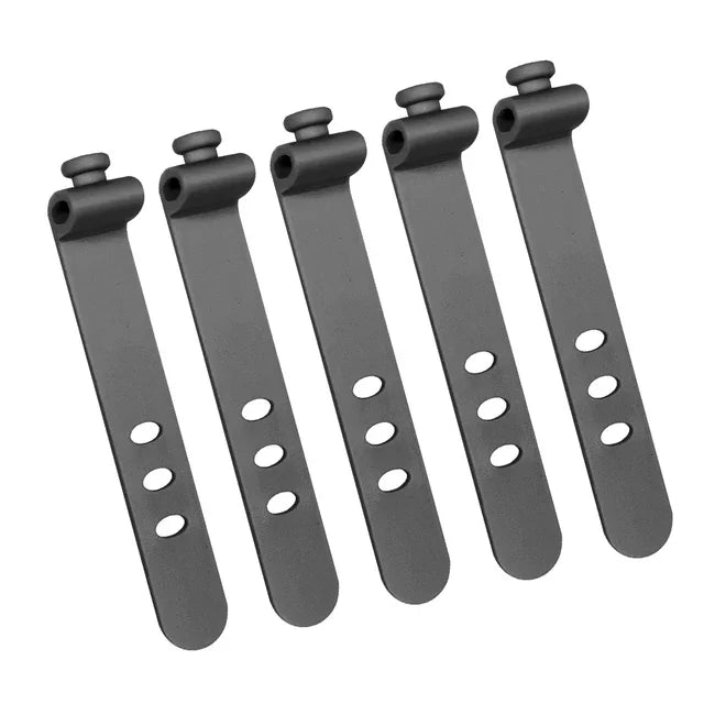 Reutilizável Cable Organizer, fone de ouvido Clip, Carregador Cord Management, 3 Hole Linha Titular Armazenamento, Bobbin Winder Correias, 5pcs