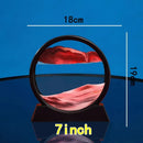 3D Hourglass Quicksand Moving Sand Art Picture Round Glass Deep Sea Sandscape Craft Flowing Painting Office Home Decor Gift New