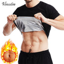 Vensslim Men’s Sauna Suit Sweat Heat Trapping Workout Fat Burner Vest Slimming Body Shaper Tank Top Waist Trainer Fitness Corset