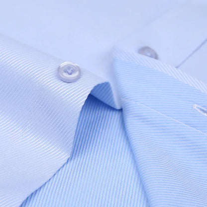 Camisa clásica de vestir para hombre con puños franceses, corte estándar, manga larga, para bodas, fiestas, oficina, trabajo, color blanco