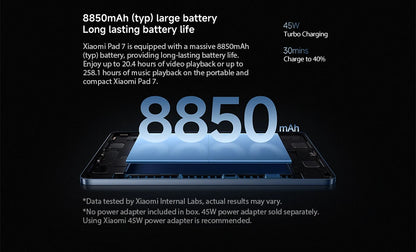 Global Version Xiaomi Pad 7 Mi Tablet 11.2" 3.2K 144Hz Display Adreno GPU 45W Turbo charge 8850mAh Snapdragon 7+ Gen 3