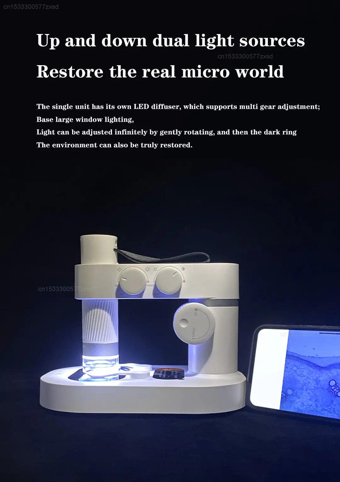 Xiaomi Intelligent Electronic Microscope Professional Observation Supplies Smart APP Magnifier Portable Household Long Endurance
