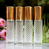 5/10ml Essential Oil Glass Roller Bottles With Roller Balls Refillable Perfume Dispenser Vials Travel Clear Cosmetic Container