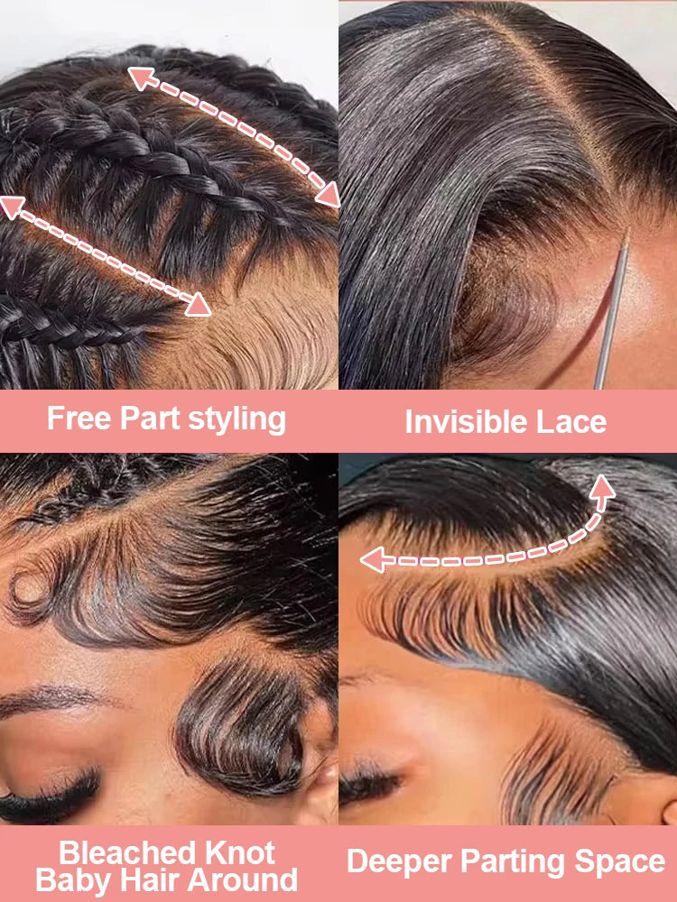 Peruca lace frontal ready to wear cabelo humano liso HD - pronto a usar