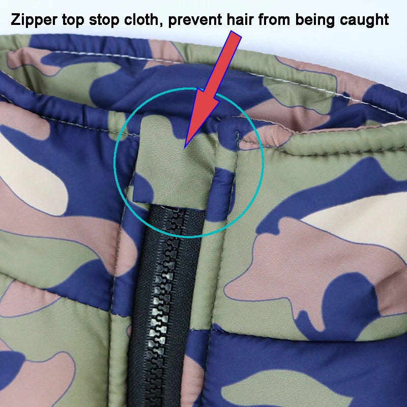 Padded Winter Warm Dog Clothes Waterproof Pet Vest Zipper Jacket For Small Medium Large Dogs Pug Chihuahua French Bulldog Coat