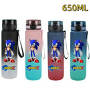 650ML Sonic Hedgehog Sport Water Bottle Large Capacity Cartoon Portable Plastic Water Bottle Drinking Cup Student Birthday Gifts