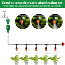 Fog Nozzles Irrigation Kit 5M-20M Garden Automatic Spray Misting Plant Watering System with 4/7 PE Hose and Connector
