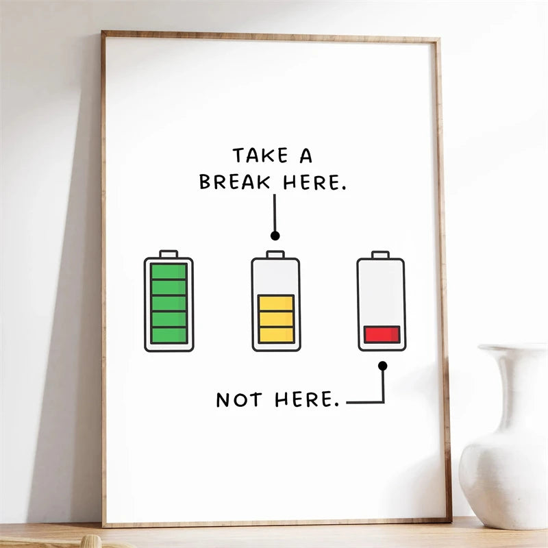 Mental Health Poster Encouragement Prints Calm Corner Canvas Painting Therapy Wall Art Picture Classroom Home Decoration
