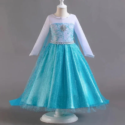 Elsa Dress for Girls 3-10Y Birthday Role Elsa Princess Dress For Kids Halloween 2024 Carnival Easter Party Cosplay Girls Costume