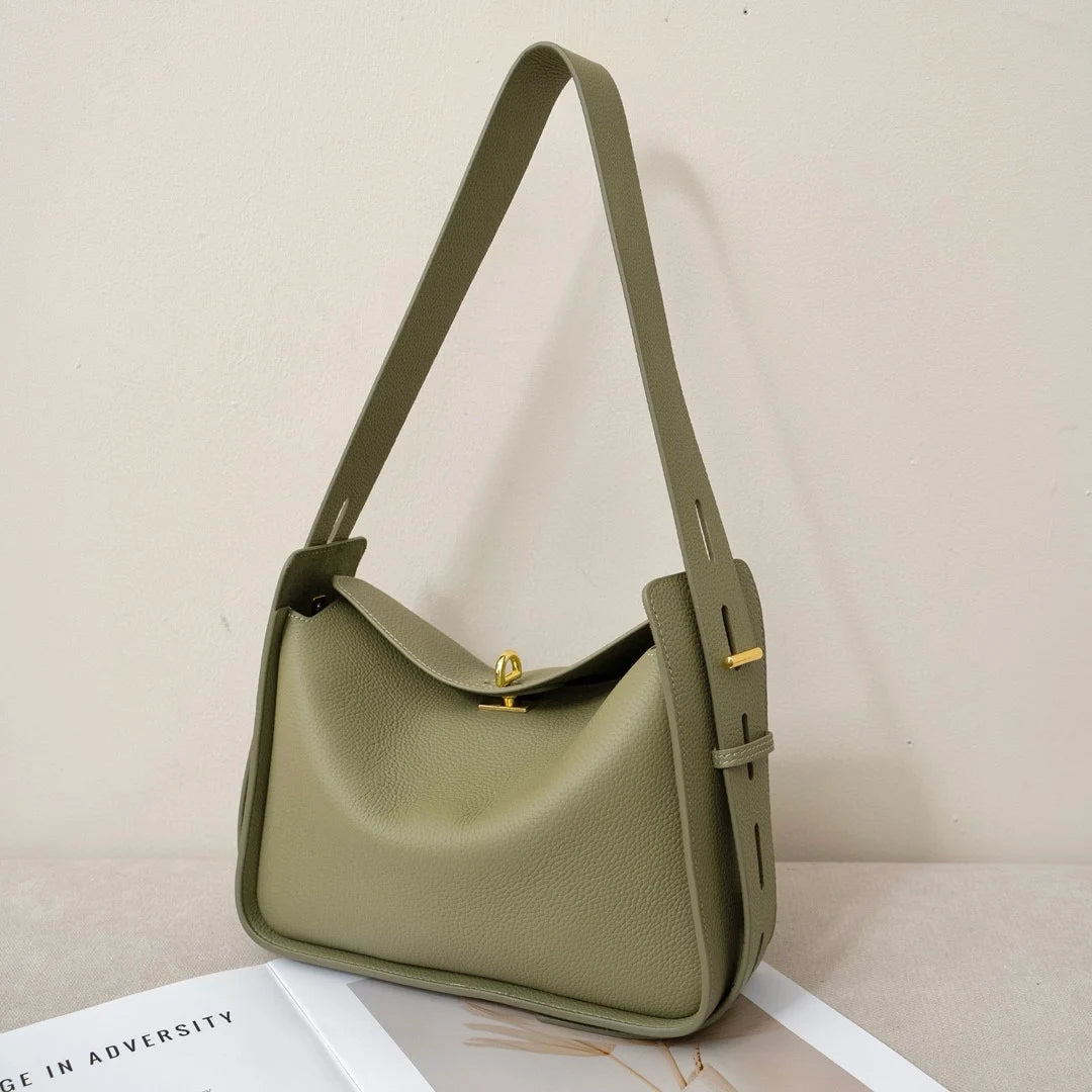 New Genuine Leather Luxury Designer Women's Shoulder Crossbody Underarm Bags Cowhide Ladies' Large Capacity Tote Bag Fashion Purse